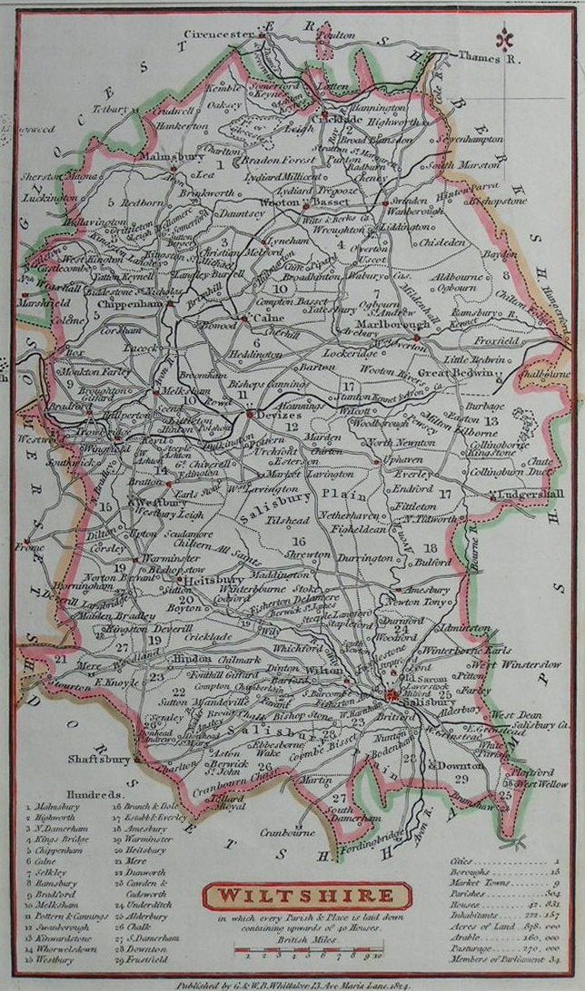 Map of Wiltshire - Cooper